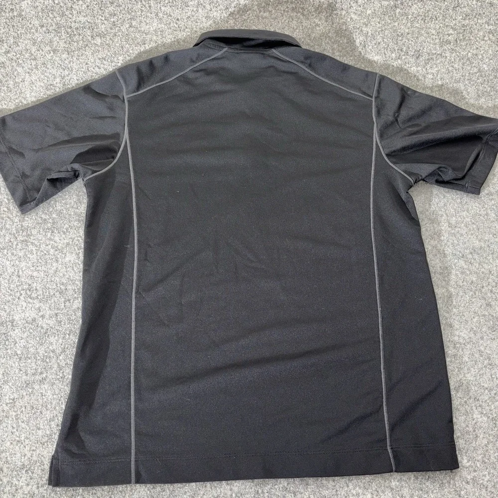 Nike Golf Polo Shirt Mens Small Black Dri Fit Short‎ Sleeve Athletic Performance